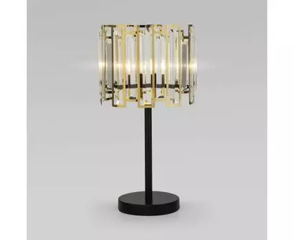 Настольный светильник с хрусталем 01148/1 черный/золото