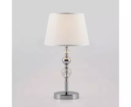 Настольный светильник с тканевым абажуром 01071/1 хром