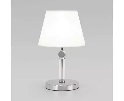 Настольный светильник с тканевым абажуром 01145/1 хром