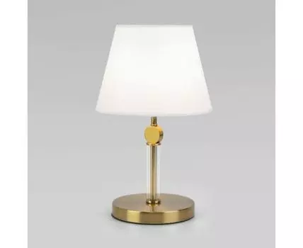 Настольный светильник с тканевым абажуром 01145/1 латунь