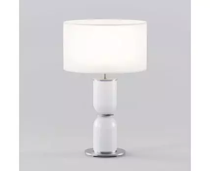 Настольный светильник с тканевым абажуром 01153/1 никель