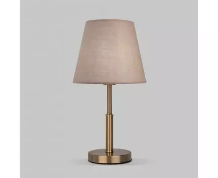 Настольный светильник с тканевым абажуром 01155/1 латунь