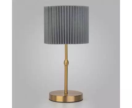 Настольный светильник с тканевым абажуром 01162/1 латунь