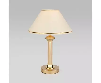 Настольный светильник с тканевым абажуром 60019/1 золото