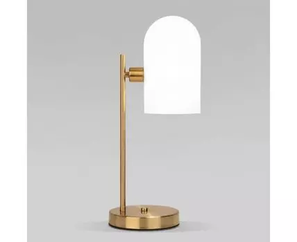 Настольный светильник со стеклянным плафоном 01164/1 латунь