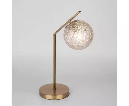Настольный светильник со стеклянным плафоном 01213/1 латунь