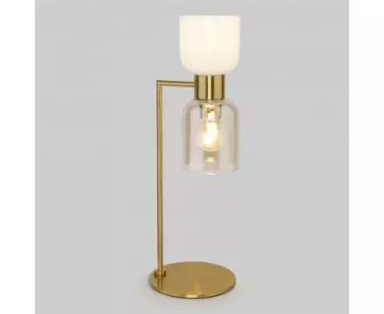 Настольный светильник со стеклянными плафонами 01084/2 латунь