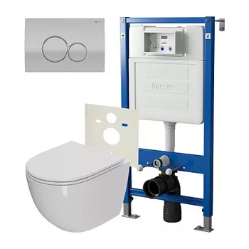 Нов.арт PN48334SC (45122 вместо 45120)+ Клавиша Виктория сатин/хром PN44061SC +Унитаз Афина PN41041