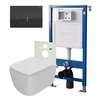 Нов.арт PN48361BC (45122 вместо 45120)+Клавиша Виктория черн/хром PN44061BC+Унитаз Меркурий PN41831