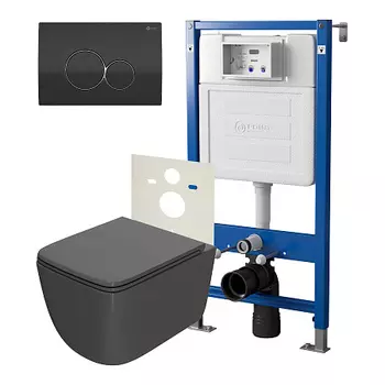 Нов.арт PN48376BC (45122 вместо 45120)+Клавиша Виктория черн/хром PN44061BC +Унитаз Меркурий графит