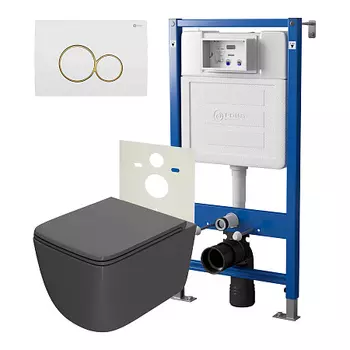 Нов.арт PN48378WG (45122 вместо 45120)+ Клавиша бел/зол PN44061WG +Унитаз Меркурий графит PN41831GM