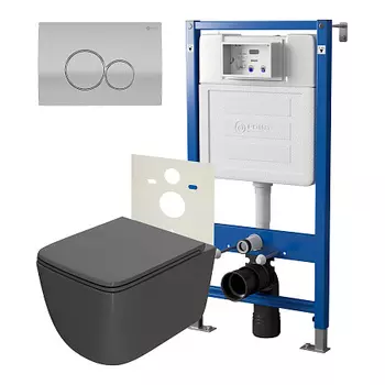 Нов.арт PN48379SC (45122 вместо 45120)+ Клавиша мат хром/хром PN44061SC + Унитаз Меркурий графит