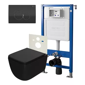 Нов.арт PN48391BC (45122 вместо 45120)+Клавиша черн/хромPN44061BC+Унитаз Меркурий чёрн мат.PN41831BM