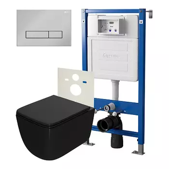 Нов.арт PN48395C (45122 вместо 45120)+ Клавиша PN44831C + Унитаз Меркурий чёрн мат. PN41831BM