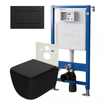 Нов.арт PN48399BM PN45120(нов.PN45122)+Клавиша черн матPN44081BM+Унитаз Меркурий чёрн мат. PN41831BM