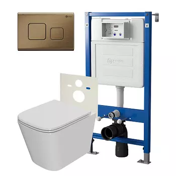 Нов.арт PN48417BB (45122 вместо 45120)+ Клавиша Афина бронза брашир PN44041BB + Унитаз Ника PN41081