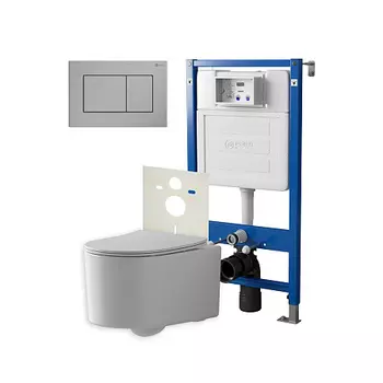 Нов.арт PN48433SB (45122 вместо 45120)+ Клавиша Ника нерж сталь браш PN44081SB+Унитаз Веста PN41701