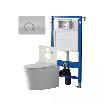 Нов.арт PN48454SC (45122 вместо 45120)+ Клавиша Виктория сатин/хром PN44061SC +Унитаз Вега PN41711