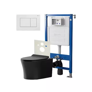 Нов.арт PN48475W (45122 вместо 45120)+ Клавиша Ника белая PN44081W +Унитаз Вега чёрн мат PN41711BM