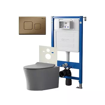 Нов.арт PN48492BB (45122 вместо 45120)+ Клавиша Афина бронза браш PN44041BB + Унитаз Вега сер мат