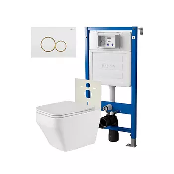 Нов.арт PN48498WG (45122 вместо 45120)+Клавиша Виктория бел/золото PN44061WG+Унитаз Аврора PN41101