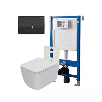 Нов.арт PN48511BC PN45120(нов.PN45122)+Клавиша Виктория чер/хром PN44061BC+Унитаз Меркурий PN41831WM