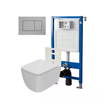 Нов.арт PN48523SB (45122 вместо 45120)+ Клавиша Ника нерж сталь PN44081SB+Унитаз Меркурий PN41831WM