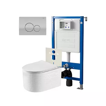 Нов.арт PN48544SC (45122 вместо 45120)+ Клавиша Викториясатин/хром PN44061SC + Унитаз Омега PN41902