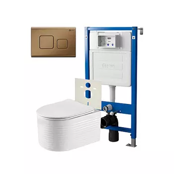 Нов.арт PN48552BB (45122 вместо 45120)+ Клавиша Афина бронза браш PN44041BB + Унитаз Омега PN41902