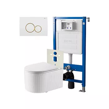 Нов.арт PN48558WG (45122 вместо 45120)+ Клавиша Виктория бел/золотоPN44061WG+Унитаз Деметра PN41121