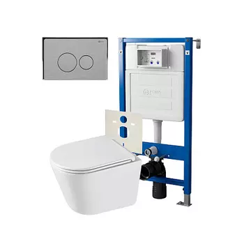 Нов.арт PN48584SB (45122 вместо 45120)+ Клавиша Виктория нерж сталь PN44061SB+Унитаз Венера PN41071