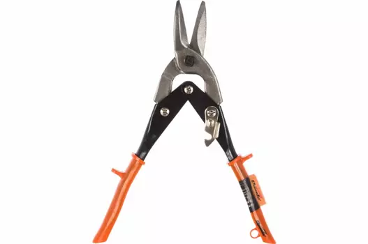 Ножницы по металлу, 250 мм, прямой рез, обливные рукоятки