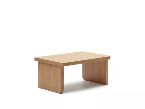 Oaq Журнальный столик из дубового шпона с натуральной отделкой 82 x 60 см