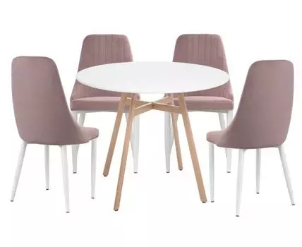 Обеденная группа Ада white / light purple