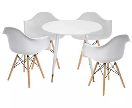 Обеденная группа Амител white / wood