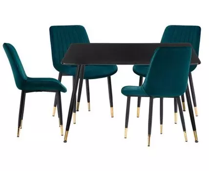 Обеденная группа Артурс black / green / gold