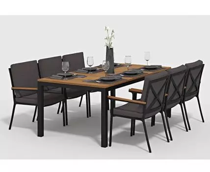 Обеденная группа Bella (темно-серый)