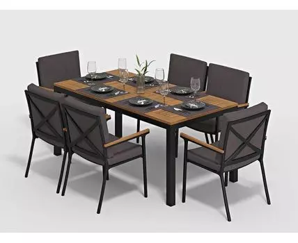 Обеденная группа Bella (темно-серый)