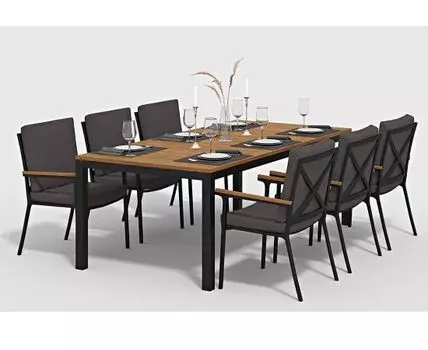 Обеденная группа Bella (темно-серый)