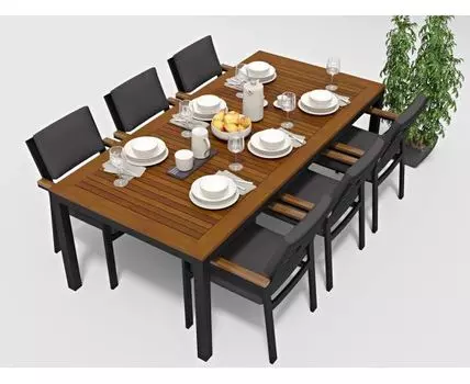 Обеденная группа Bella (темно-серый)