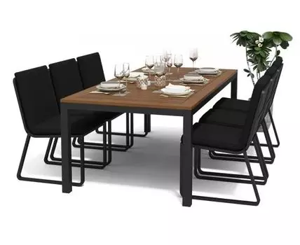 Обеденная Группа Bella (темно-серый, черный)