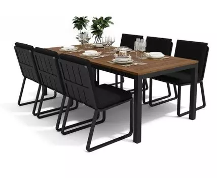 Обеденная Группа Bella (темно-серый, черный)