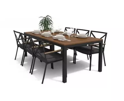 Обеденная Группа Bella (темно-серый, серый, черный)