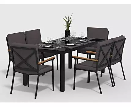 Обеденная группа Calma (темно-серый)