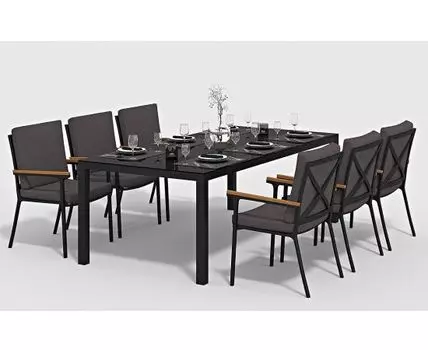 Обеденная группа Calma (темно-серый)