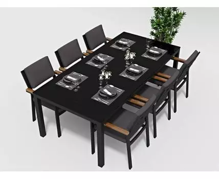 Обеденная группа Calma (темно-серый, черный)