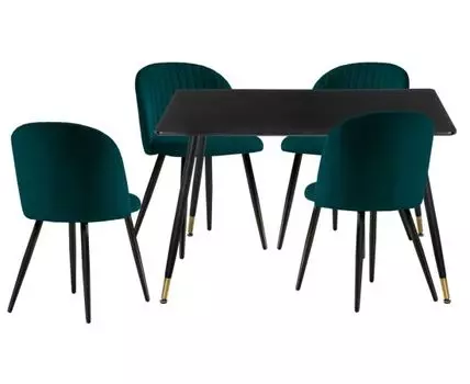 Обеденная группа Cельда black / green