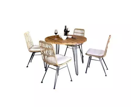 Обеденная группа CHARLOTTE S (серый, бежевый)