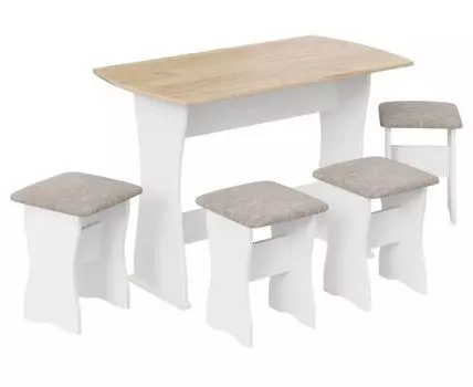 Обеденная группа для столовой и гостиной Десерт (76, 60, На 3 персоны, Белый, 110)