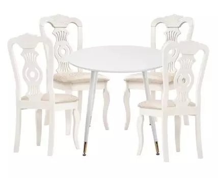 Обеденная группа Эдолина white / butter white